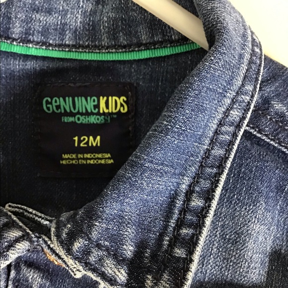 Genuine Kids by Oshkosh Jean Jacket Sz 12M - Picture 2 of 5